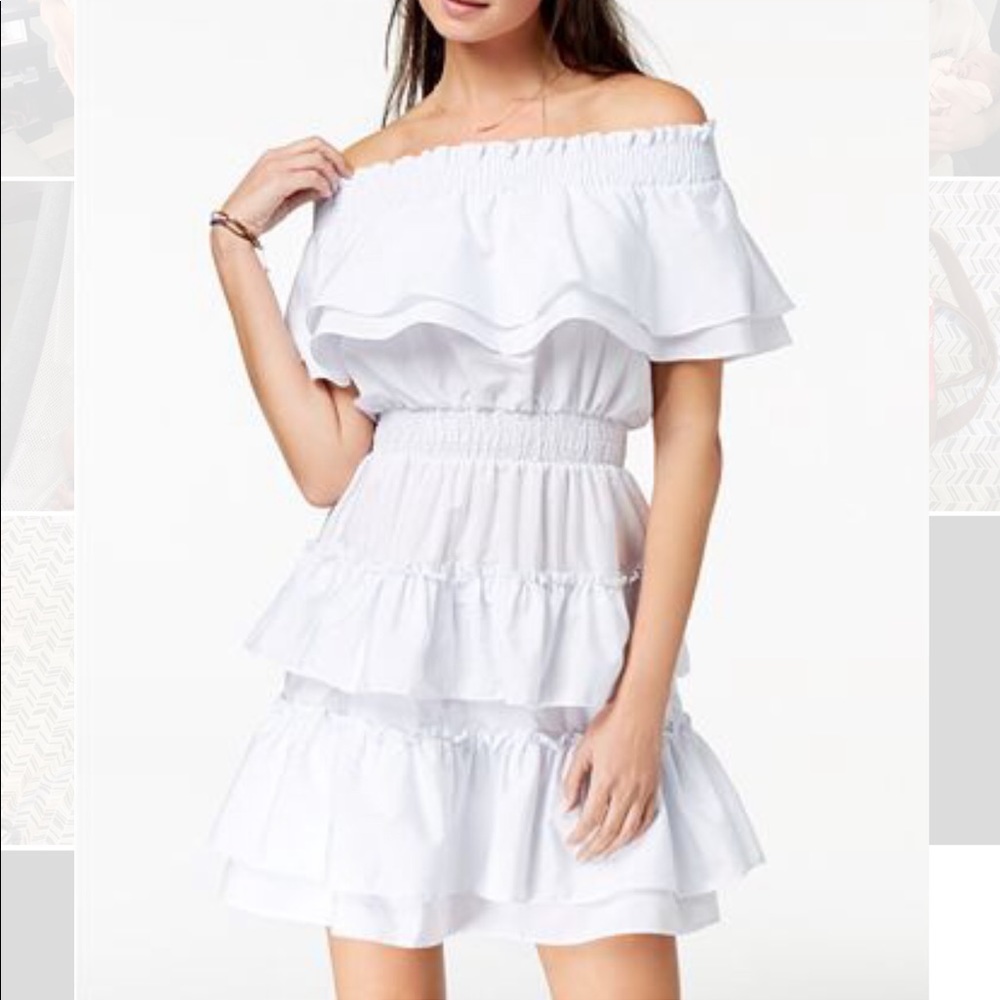Off the shoulder ruffle dress